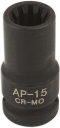 Laser Tools Féknyeregkulcs 10 szögű 15 mm -Belső Ribe- AP-15 -Audi Q7-S8 /Porsche (LAS-6986)