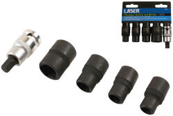 Laser Tools Fékjavító dugókulcs készlet 5 lapú - ötszögű 1/2" 5 db-os - Laser Tools (LAS-7811)