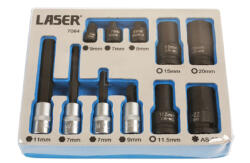 Laser Tools Féknyeregkulcs készlet 11 db-os német gépjárművekhez - speciális méretek (LAS-7064)