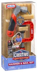 Little Tikes Little Tikes, Creative Construction, Set de ciocan si cuie, set de unelte cu ciocan, ferastrau si cuie Set bricolaj copii