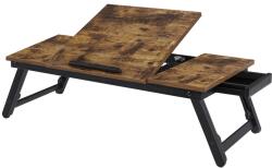 SONGMICS Laptopasztal Ágyhoz, MDF és Bambusz, Magasságállítható, 71 x 23 cm