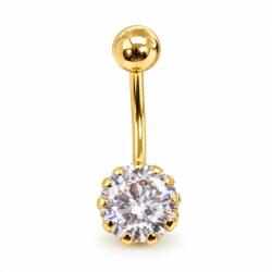 ÉkszerM 14K Sárga Arany Köldök Piercing AU 100277