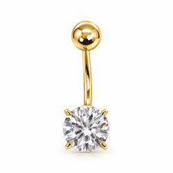 ÉkszerM 14K Sárga Arany Köldök Piercing AU 100278