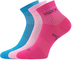 Fuski BOMA s. r. o VoXX BOBBIK / Șosete sport respirabile pentru copii, bumbac organic - turcoaz/roz/magenta 25-29 (120169)