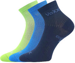 Fuski BOMA s. r. o VoXX BOBBIK / Șosete sport respirabile pentru copii, bumbac organic - verde/albastru/închis 35-38 (120167)