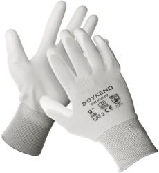 DYKENO FABRIC PU PRO 003-K08 / Mănuși din nailon textil - albe 8 (003-K08-08)