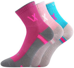 Fuski BOMA s. r. o VoXX NEOIK / Șosete sport respirabile pentru copii - fuchsia/roz/turcoaz 35-38 (101678)