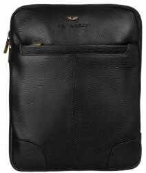 PETERSON Férfi Bőr Oldaltáska 014-Ndm Fekete (ZLK-ptn-014ndm-black-70839876)