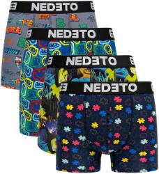 Nedeto 4PACK boxeri bărbați Nedeto multicolori (4NBV7) XXL (186263)