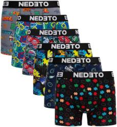 Nedeto 6PACK boxeri bărbați Nedeto multicolori (6NBV3) 3XL (186259)