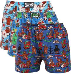 Styx 3PACK boxeri largi bărbați Styx art elastic clasic mărime mare multicolori (3E19689) 4XL (186335)