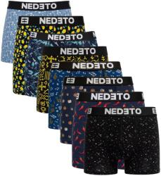 Nedeto 8PACK boxeri bărbați Nedeto multicolori (8NBV10) XXL (186262)