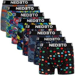 Nedeto 8PACK boxeri bărbați Nedeto multicolori (8NBV9) XL (186261)