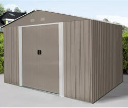 Scheppach Riwall RMSA 8x10 barna fém kerti tároló 3m x 2, 4m (SD-X0810-H170C-B)