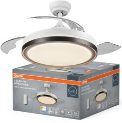 OSRAM Mennyezeti ventilátor LED lámpával 66W 4200lm 3000/4000/6500K CCT fehér Retractable Osram (4099854506789)