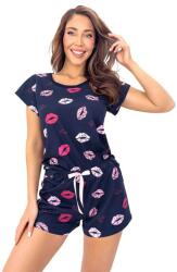 Donna Kiss Short női pizsama csókmintával, L