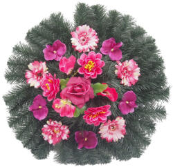  Selyemkoszorú (60cm) - Gerbera-orchidea - Rózsaszín #D1