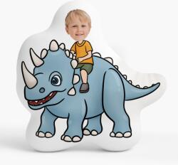 Empikfoto. ro Pernă 3D personalizată, catifea, Dinozaur albastru, 40x40 cm - 308929