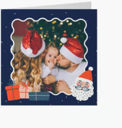 Empikfoto. ro Felicitare personalizată Moș Crăciun, timp vesel, 14x14 cm - 337548