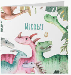 Empikfoto. ro Felicitare personalizată Dinozauri 1, 14x14 cm - 290823