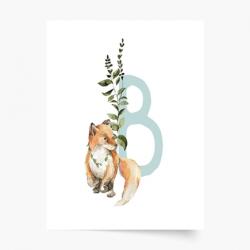 Empikfoto. ro Poster, Alfabet - B: Animale de pădure, 70x100 - 239337