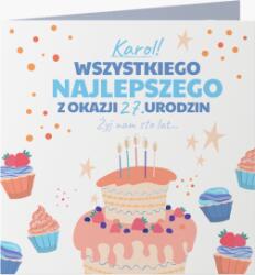 Empikfoto. ro Felicitare personalizată Tort de ziua de naștere, 14x14 cm - 290787