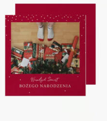 Empikfoto. ro Felicitare personalizată Crăciun în roșu, 14x14 cm - 338448