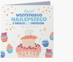 Empikfoto. ro Felicitare personalizată Tort de ziua de naștere, 14x14 cm - 337763