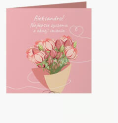 Empikfoto. ro Felicitare personalizată Ziua onomastică roz, 14x14 cm - 337812