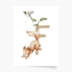 Empikfoto. ro Poster, Alfabet - F: Animale de pădure, 20x30 - 250245