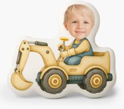 Empikfoto. ro Pernă 3D personalizată, catifea, Excavator, 60x60 cm - 313361