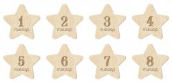 Empikfoto. ro Plăcuță de identificare, Set de 12 luni - Star, 11 cm - 183027