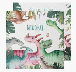 Empikfoto. ro Felicitare personalizată Dinozauri 1, 14x14 cm - 337702