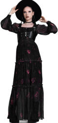 KILLSTAR rochie lungă cu flori pentru damă KILLSTAR - PINK AURA - negru - KSRA015345