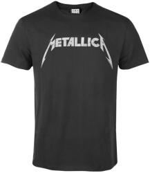 AMPLIFIED tricou pentru bărbați METALLICA - WHITE LOGO - gri închis - AMPLIFIED - ZAVE210MHC