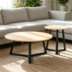 FDY Masuta Laterala Rotunda Belora Cappuccino Si Negru Metal D45x52 Cm Masa de cafea