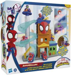 Hasbro Set de joaca Spidey si Prietenii Lui Uimitori Super Rollers Web City (G3655) Figurina