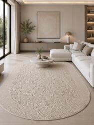 Itea Covor Oval Itea 42005-116, Marime 240 x 340 cm, Bej, Inaltime Fir 10 mm, Antialergic, Polipropilena, Living, Dormitor Covor