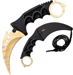 HARAHU Cuțit outdoor Karambit YL-42090 - Auriu KP42090