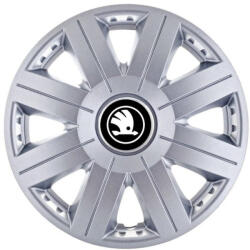AutoHelix MSA Set 4 capace roti 15 inchi (R15) Cosmos Gri, Compatibil Cu Skoda Nou (COSMGRNL5)