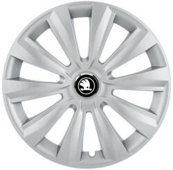 AutoHelix MSA Set 4 capace roti Delta cromat R14 pentru gama auto Skoda Nou (DELTCRNL2)