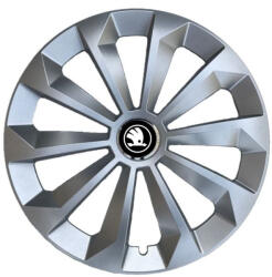 AutoHelix MSA Set 4 Capace Roti 14 inchi (R14) Fame Gri, Compatibile Cu Skoda Nou (FAMEGNL2)