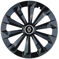 AutoHelix MSA Set 4 Capace Roti 15 inchi (R15) Fame Negru, Compatibile Cu Renault Nou (FAMENENL6)
