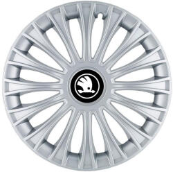 AutoHelix MSA Set 4 Capace Roti, potrivite jantelor de R14, pentru Skoda Nou, model dino cromat (DINOCRNL2)