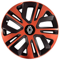 AUDI Set 4 Capace Roti 14 inch (R14), Raven Cupru-Negru Compatibil Cu Renault Nou (RAVECUNENL3)