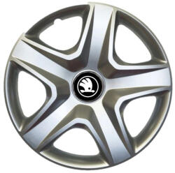 AutoHelix MSA Set 4 Capace Roti Creative Rey R15, Potrivite Jantelor de 15 inch, Pentru Skoda Nou, Model 202 (CREARE202NL5)