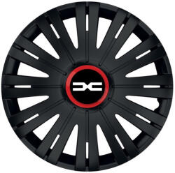 AutoHelix MSA Set 4 capace roti Negre Cu Inel Rosu Active R15 Compatibil Cu Dacia Nou (NEGRINROACNL4)