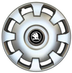 AutoHelix MSA Set 4 Capace Roti R15, Potrivite Jantelor de 15 inch, Pentru Skoda Nou, Model 206 (M206NL5)