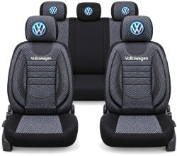 AutoHelix MSA Set Huse Scaune Universale City, Gri cu Negru Personalizate cu Volkswagen (HSCGN19)