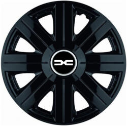 AutoHelix MSA Set 4 Capace Roti, potrivite jantelor de R16, pentru Dacia Nou, model Cosmos Negru (COSMNENL7)
